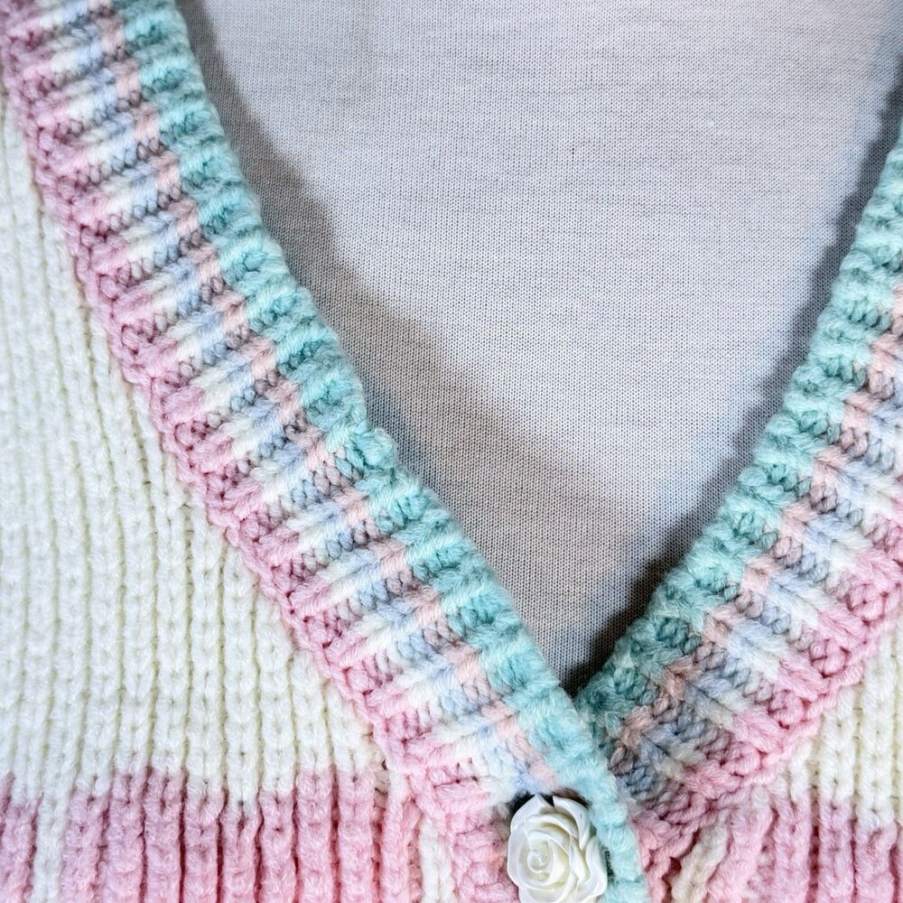 LoveShackFancy sz S Buena Heart Cropped Cardigan READ - Picture 7 of 16